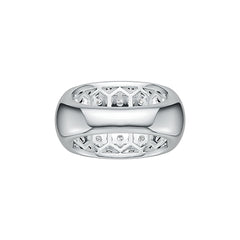 Sterling Silver Cluster Cocktail Ring with White Topaz or Moissanite DHJ