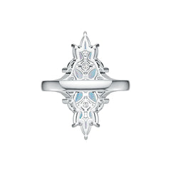 Monture de bague semi-montée en argent sterling, forme poire PE 5X3mm