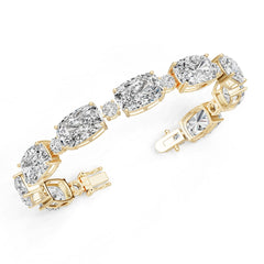 Platinum Semi Mount Bracelet Setting Round Ro 16x10mm Diamond Accent Syz Jewelry
