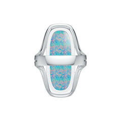 Sterling Silver Semi Mount Ring Setting Oval OV 25X10.3mm Cabochon DHJ