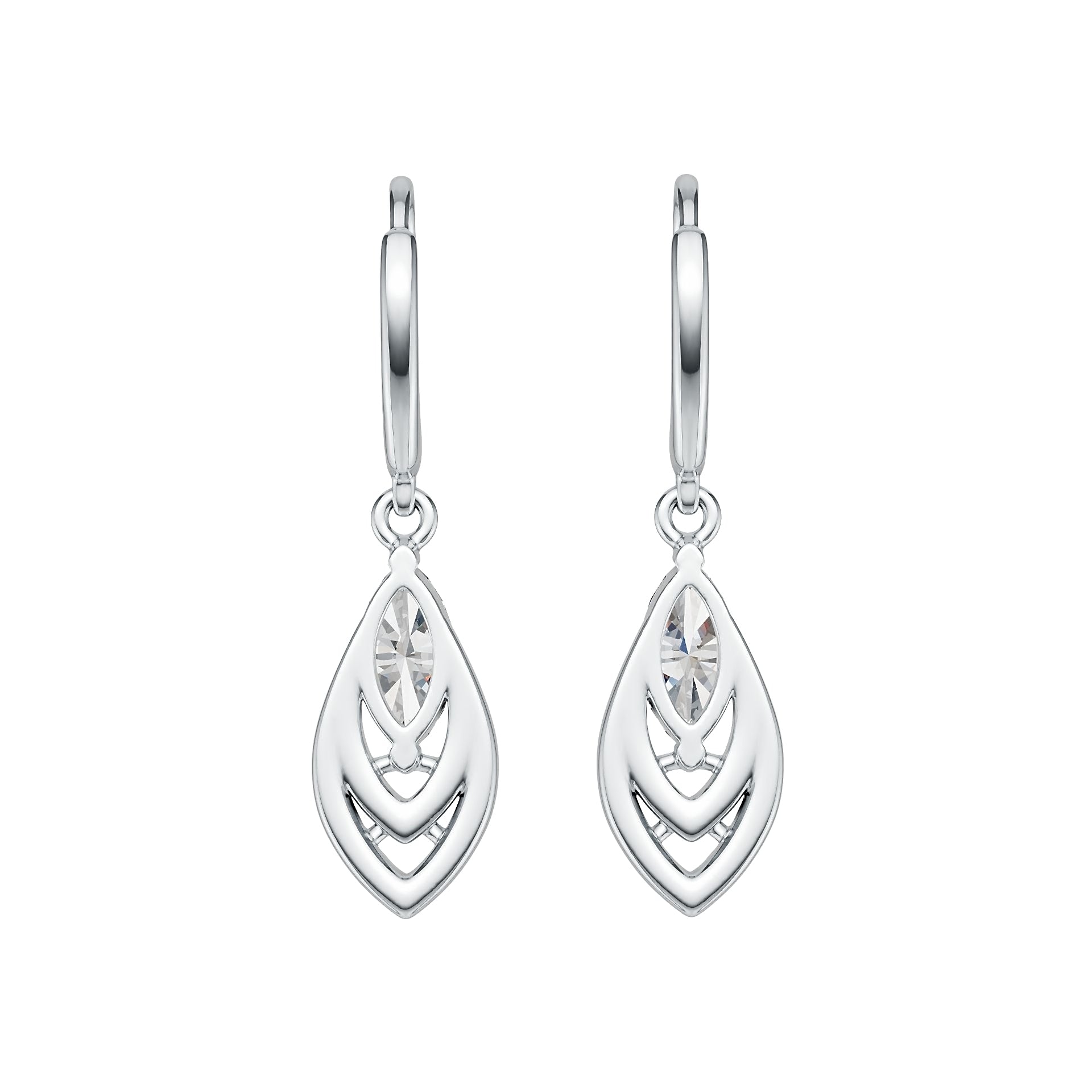 Sterling Silver Semi Mount Earrings Setting Marquise MQ 8X4mm DHJ