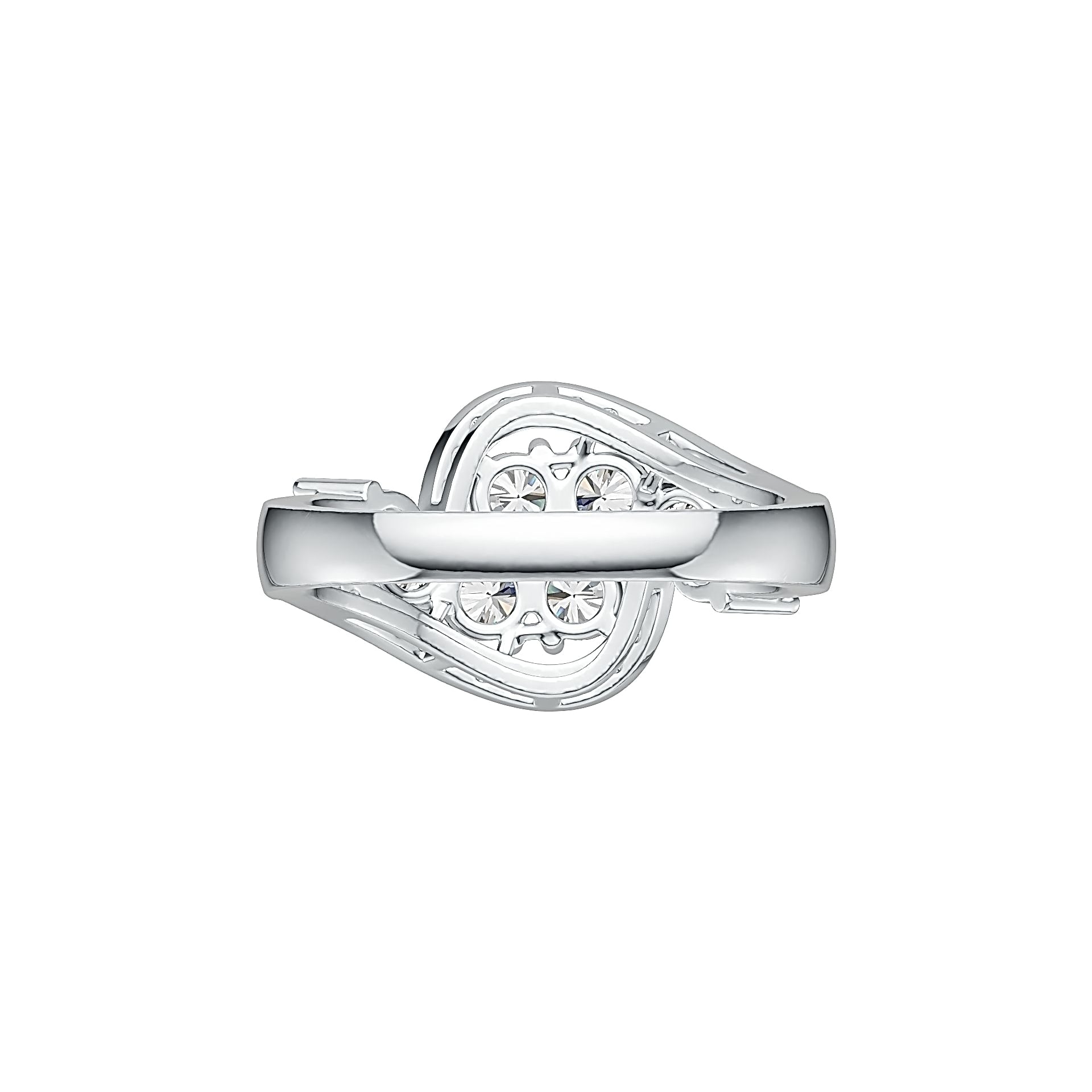 Sterling Silver Semi Mount Ring Setting Round RD 4x4mm DHJ