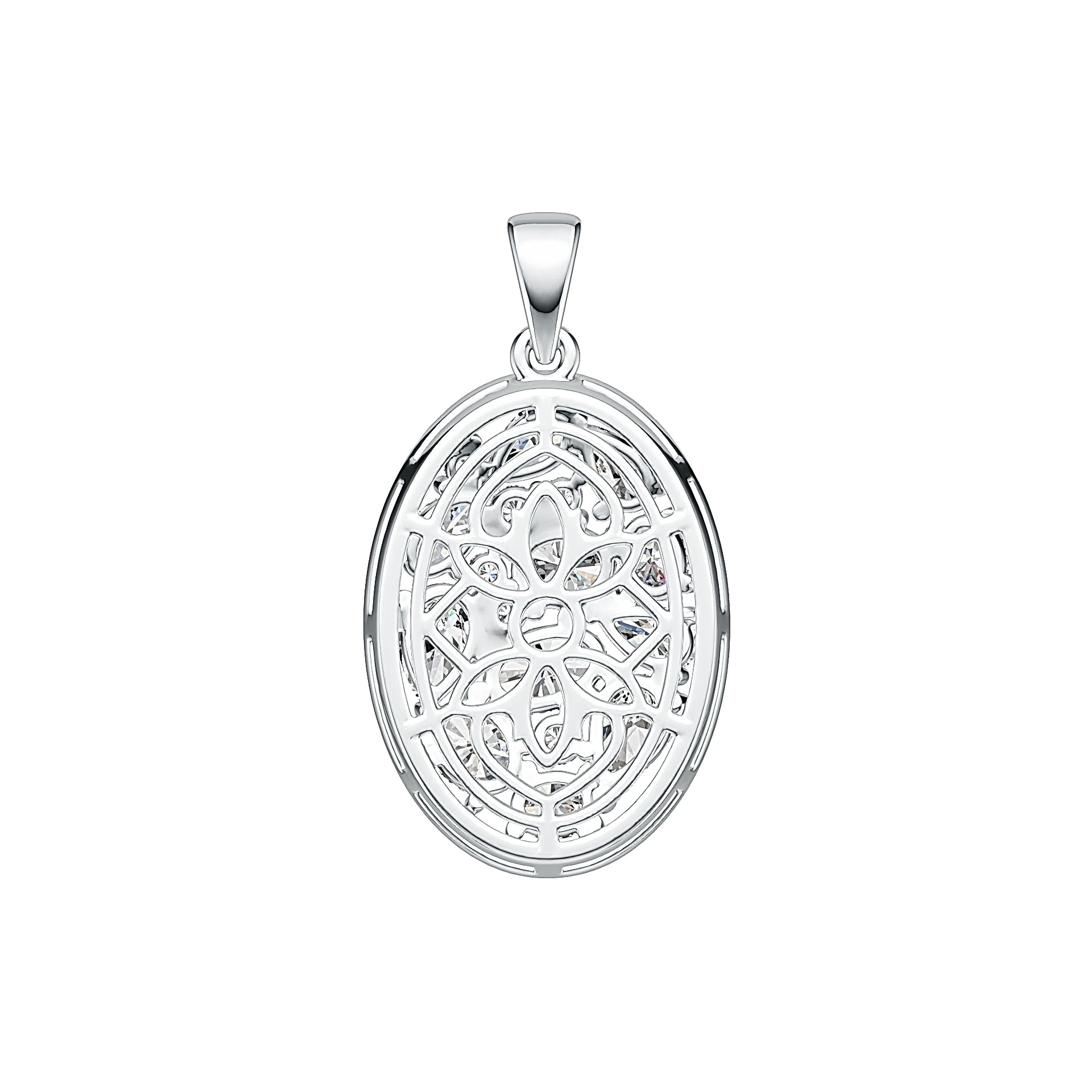 Sterling Silver Semi Mount Pendant Setting Oval OV 6X4mm PE 6X4mm DHJ