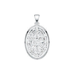 Sterling Silver Semi Mount Pendant Setting Oval OV 6X4mm PE 6X4mm DHJ