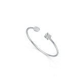 Sterling Silver Semi Mount Bangle Setting Oval OV 8x6mm Syzjewelry