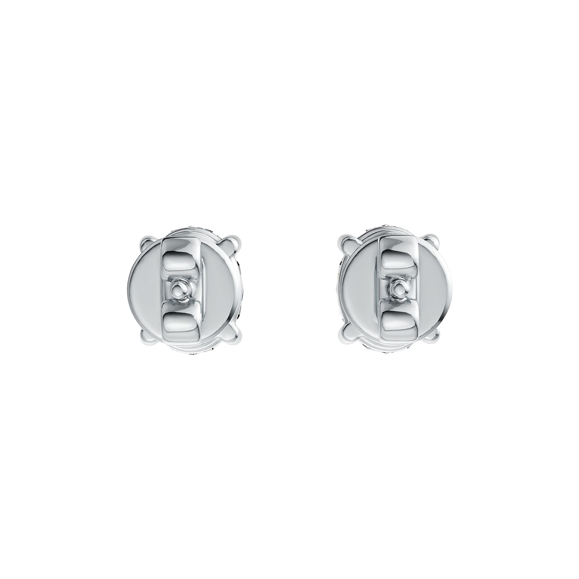 18K Gold Semi Mount Earrings Setting Oval OV 5X4mm Simple Stud DHJ