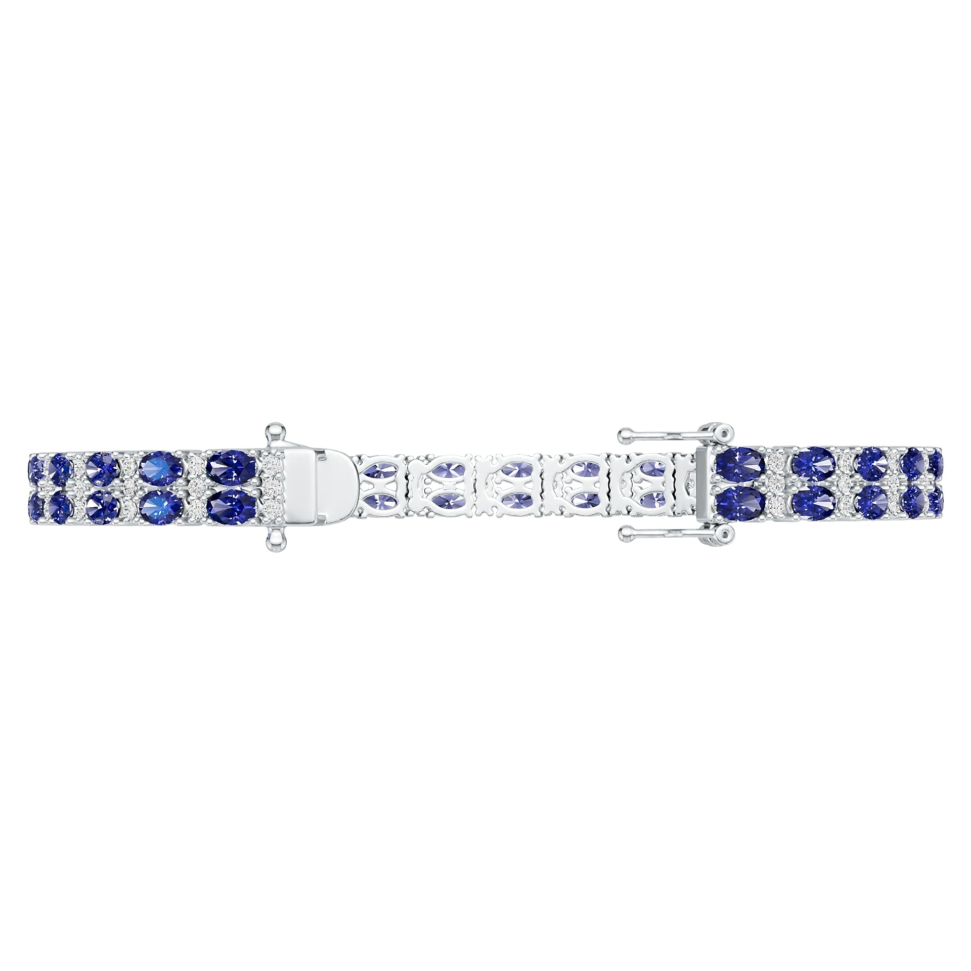 Platinum Semi Mount Bracelet Setting Oval Ov 5x3mm Syz Jewelry