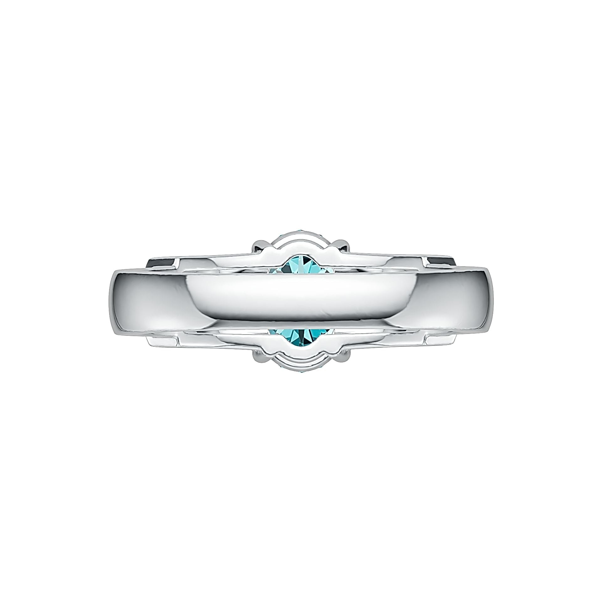 Platinum Semi Mount Ring Setting Oval OV 8X6mm Diamond Accent DHJ