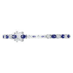 Platinum Semi Mount Bracelet Setting Round Ro 6x4mm Syz Jewelry