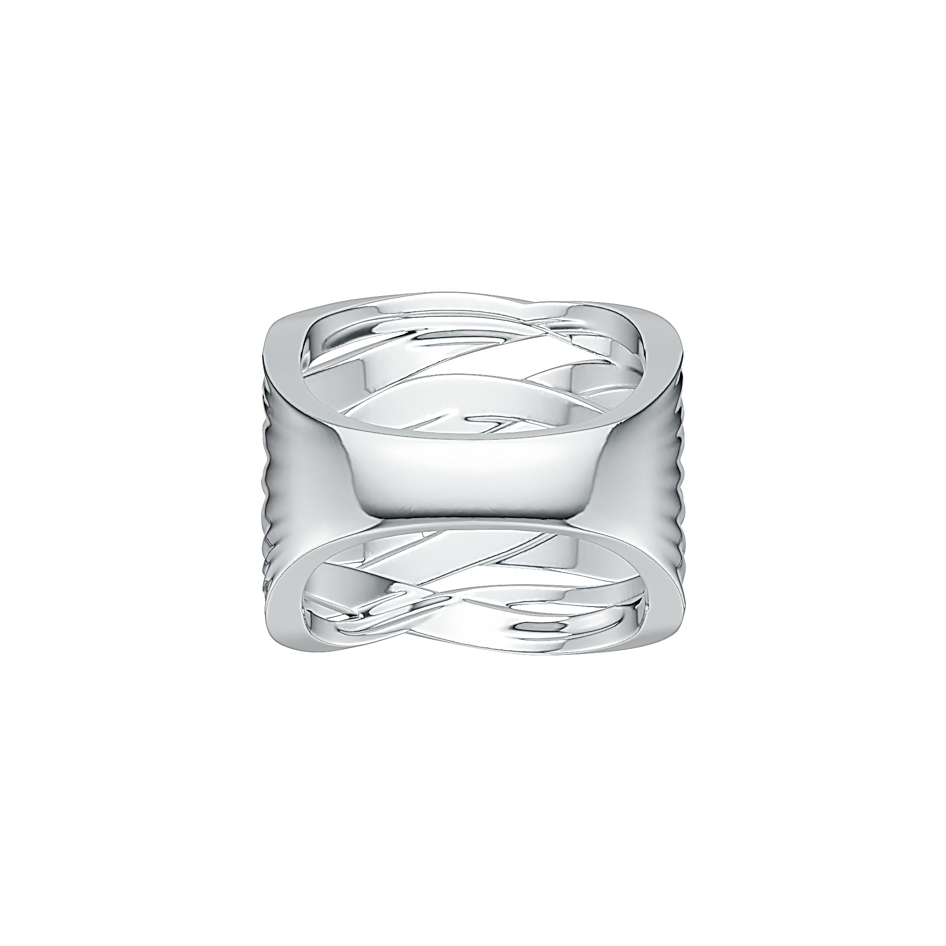 Sterling Silver Semi Mount Ring Setting Crossover Woven DHJ