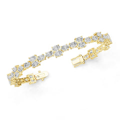 Platinum Semi Mount Bracelet Setting Round Ro 6x4mm Diamond Accent Syz Jewelry