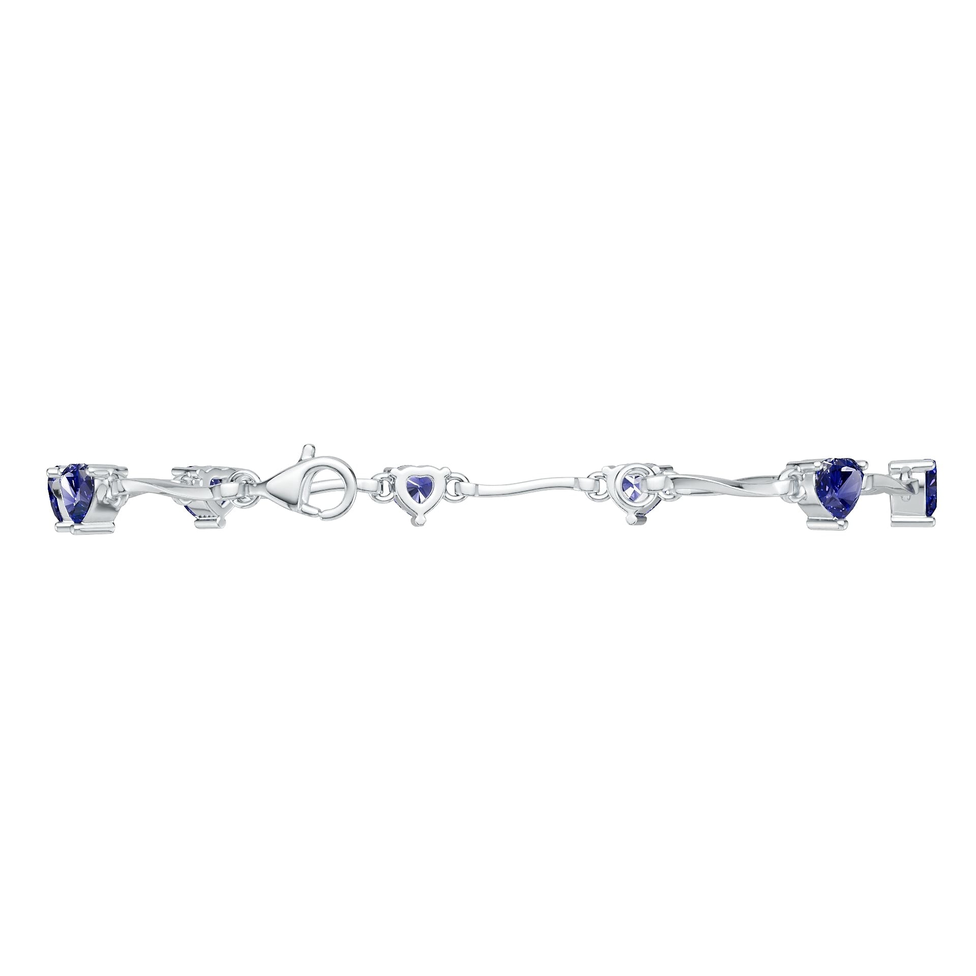 Platinum Semi Mount Bracelet Setting Heart He 5x5mm Syz Jewelry