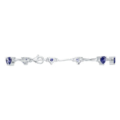 Platinum Semi Mount Bracelet Setting Heart He 5x5mm Syz Jewelry