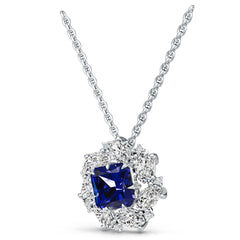 Platinum Semi Mount Pendant Setting Round Ro 7x7mm Syz Jewelry