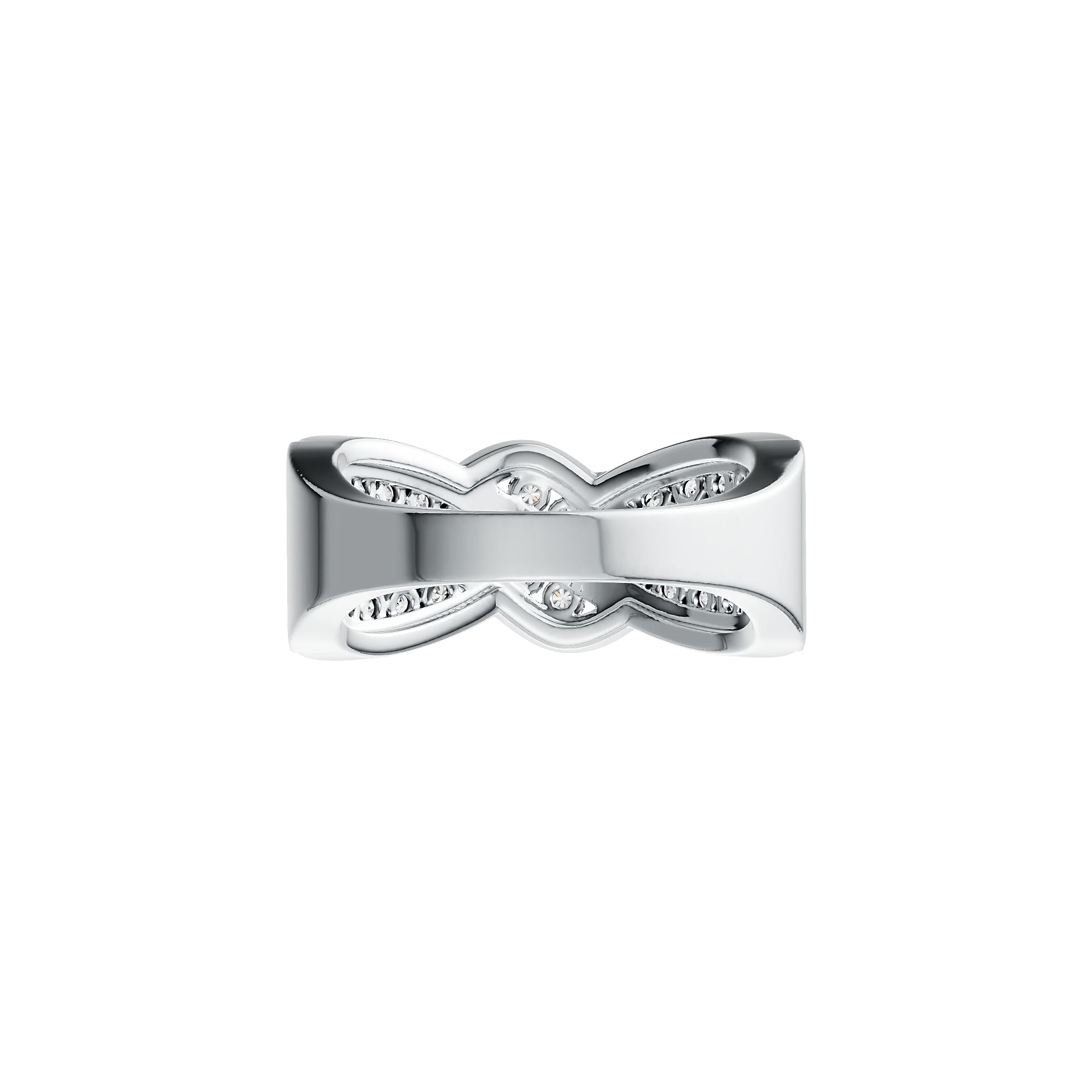 10K Gold Ring Twisted Wave Theme with or Moissanite Moissanite Accent DHJ