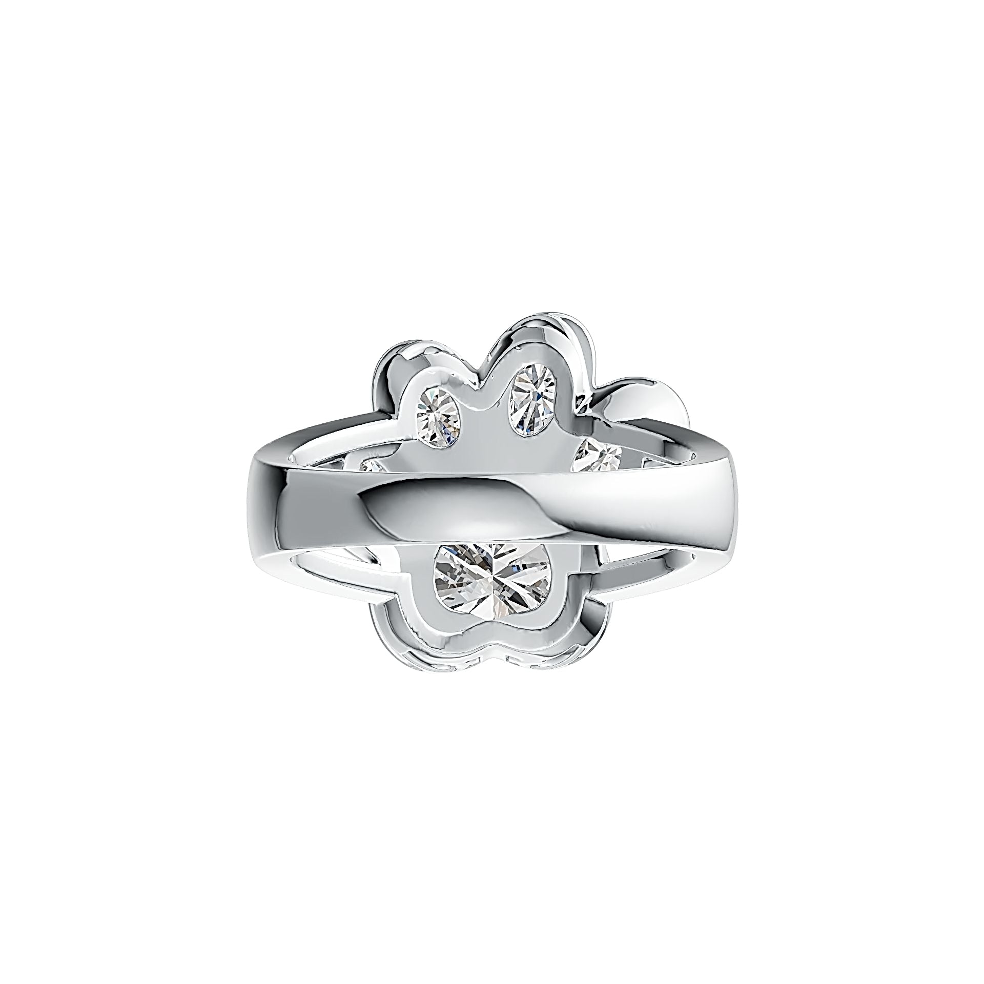 Sterling Silver Semi Mount Ring Setting Heart HT 8X8mm OV 5X3mm OV 4X3mm DHJ