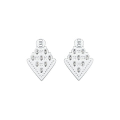 10K Gold Semi Mount Earrings Setting Oval OV 4X3mm Moissanite Accent DHJ