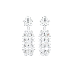 Boucles d'oreilles semi-montées en argent sterling serti ovale OV 5X3mm