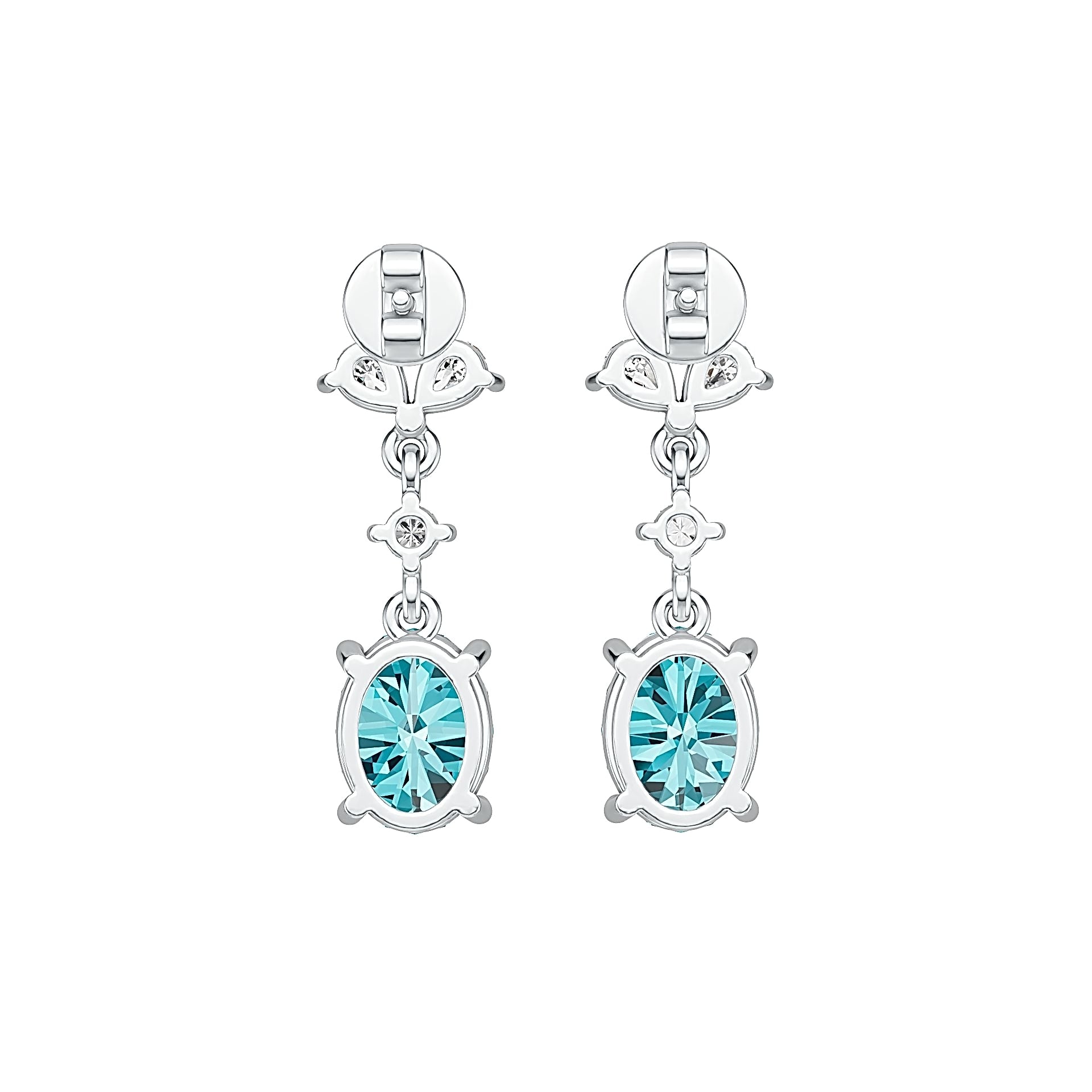 Sterling Silver Semi Mount Earrings Setting Oval OV 9X7mm DHJ