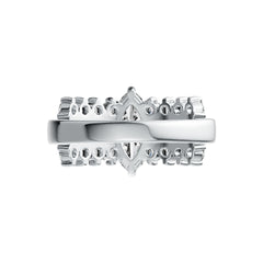 Platinum Semi Mount Ring Setting Marquise MQ 12X6mm with Diamond Accent DHJ