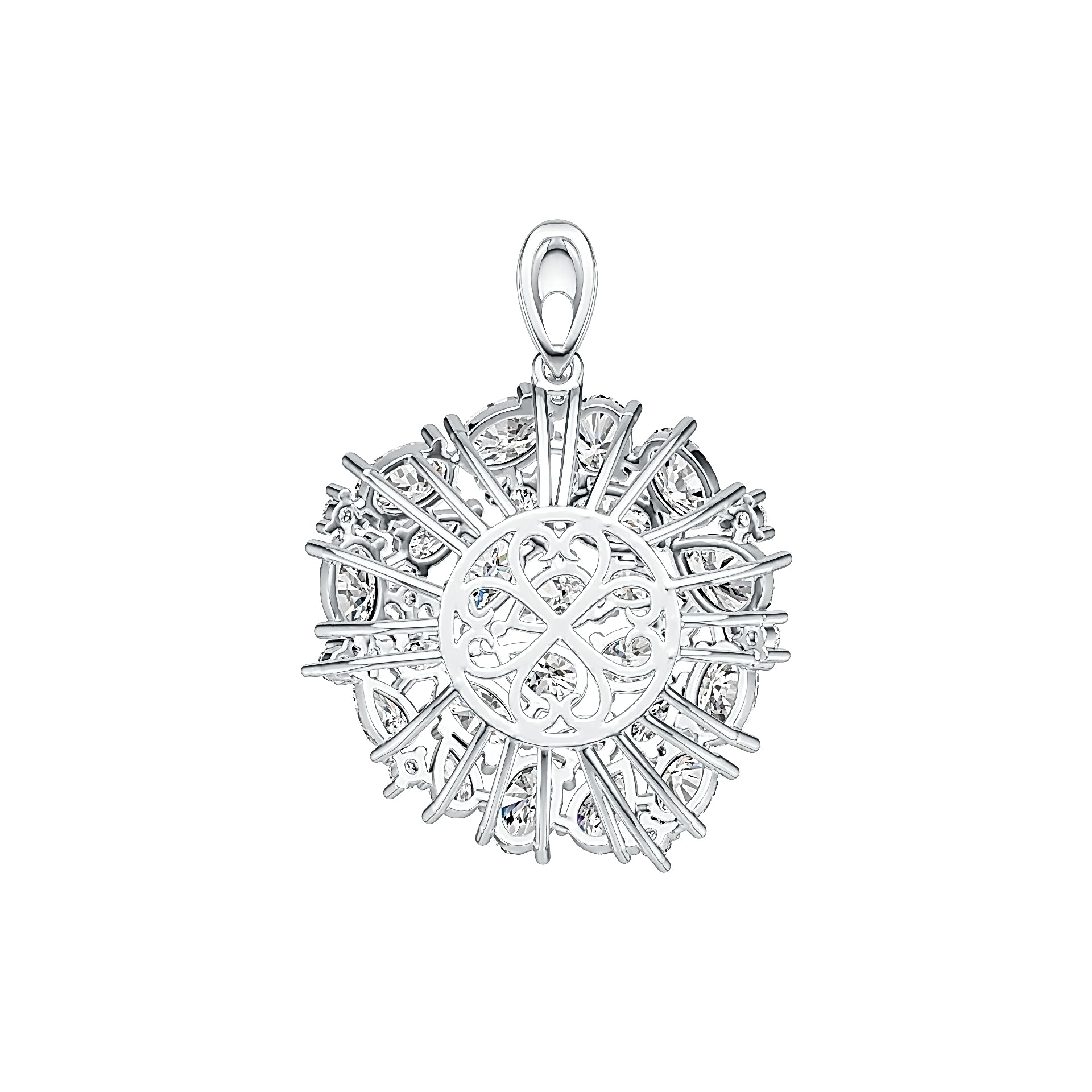 Sterling Silver Semi Mount Pendant Setting Pear PE 7X5mm OV 5X4mm DHJ