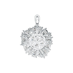 Sterling Silver Semi Mount Pendant Setting Pear PE 7X5mm OV 5X4mm DHJ