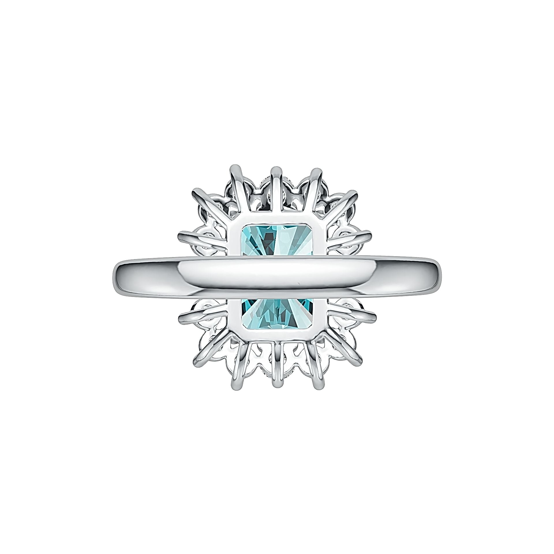 Sterling Silver Semi Mount Ring Setting Emerald OCT 9X7mm Syzjewelry