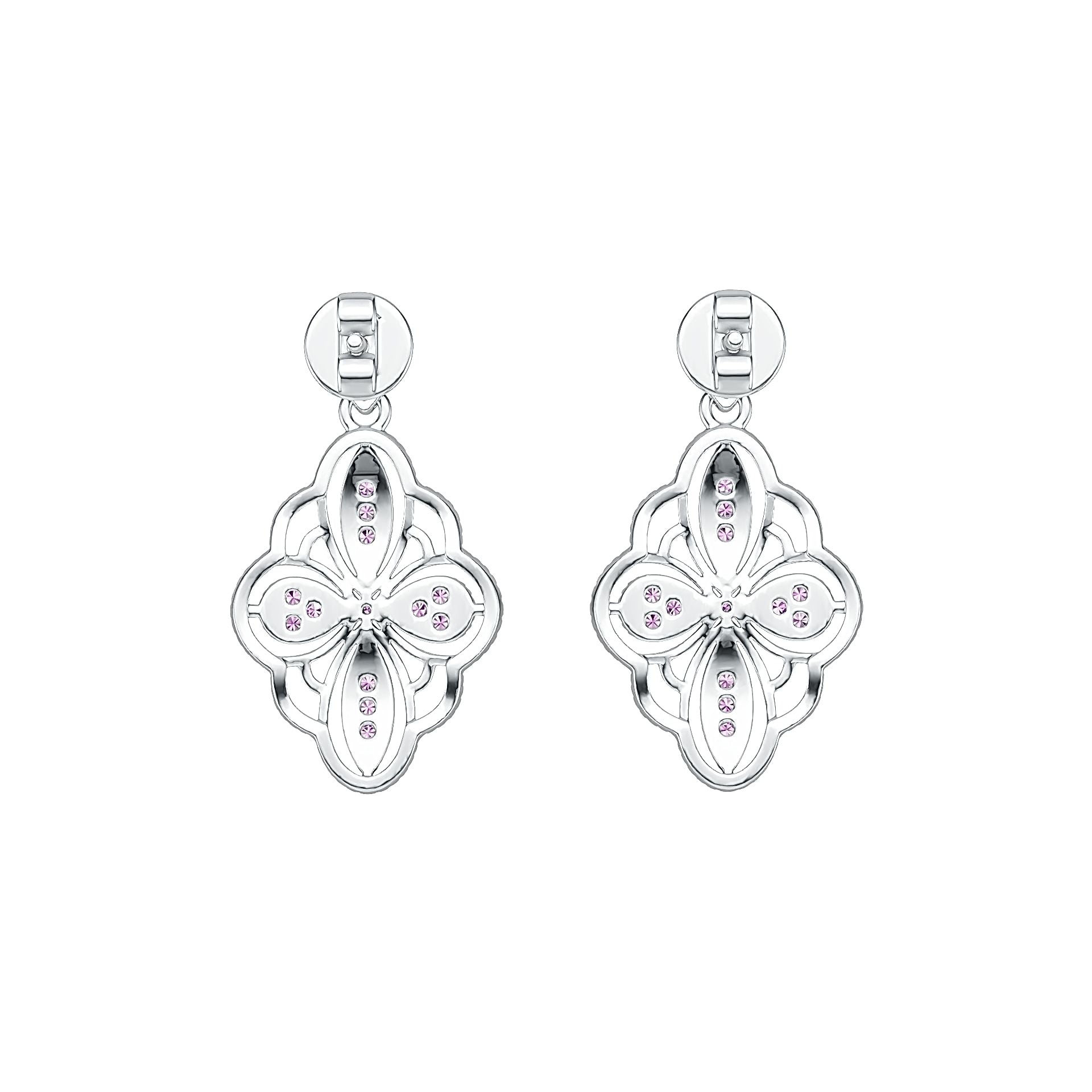 Sterling Silver Semi Mount Earrings Setting Round RD 1.2mm DHJ