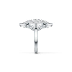 10K Gold Semi Mount Ring Setting Round RD 3.5mm Moissanite Accent DHJ