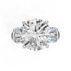 14K Gold Semi Mount Ring Setting Round RD 12.5mm DHJ