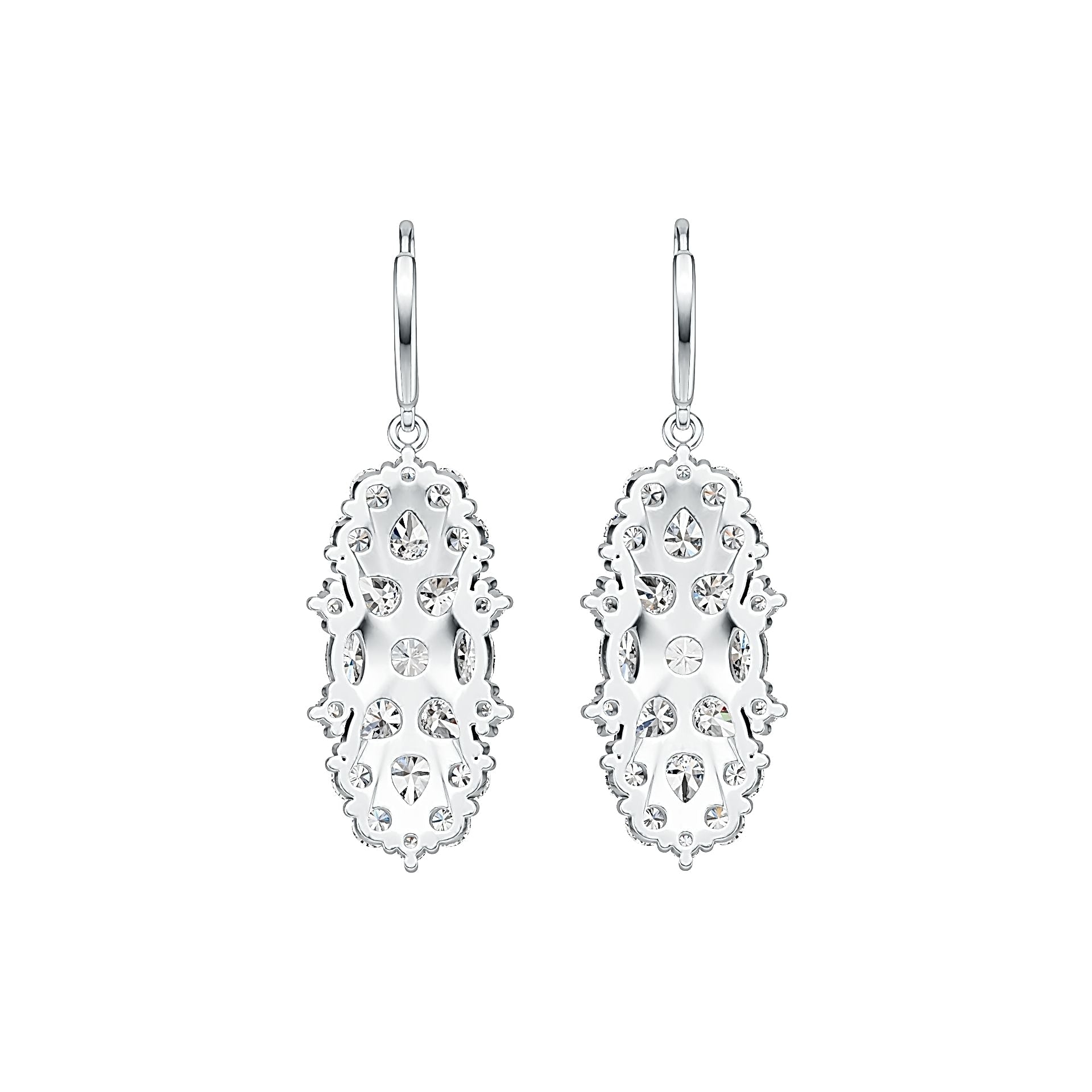 10K Gold Semi Mount Earrings Setting Pear PE 5x4mm Moissanite Accent DHJ
