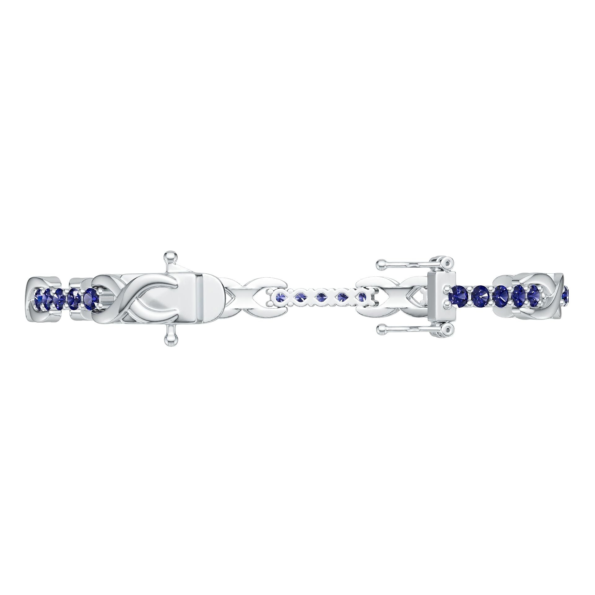 Sterling Silver Semi Mount Bracelet Setting Round RD 3x3mm DHJ