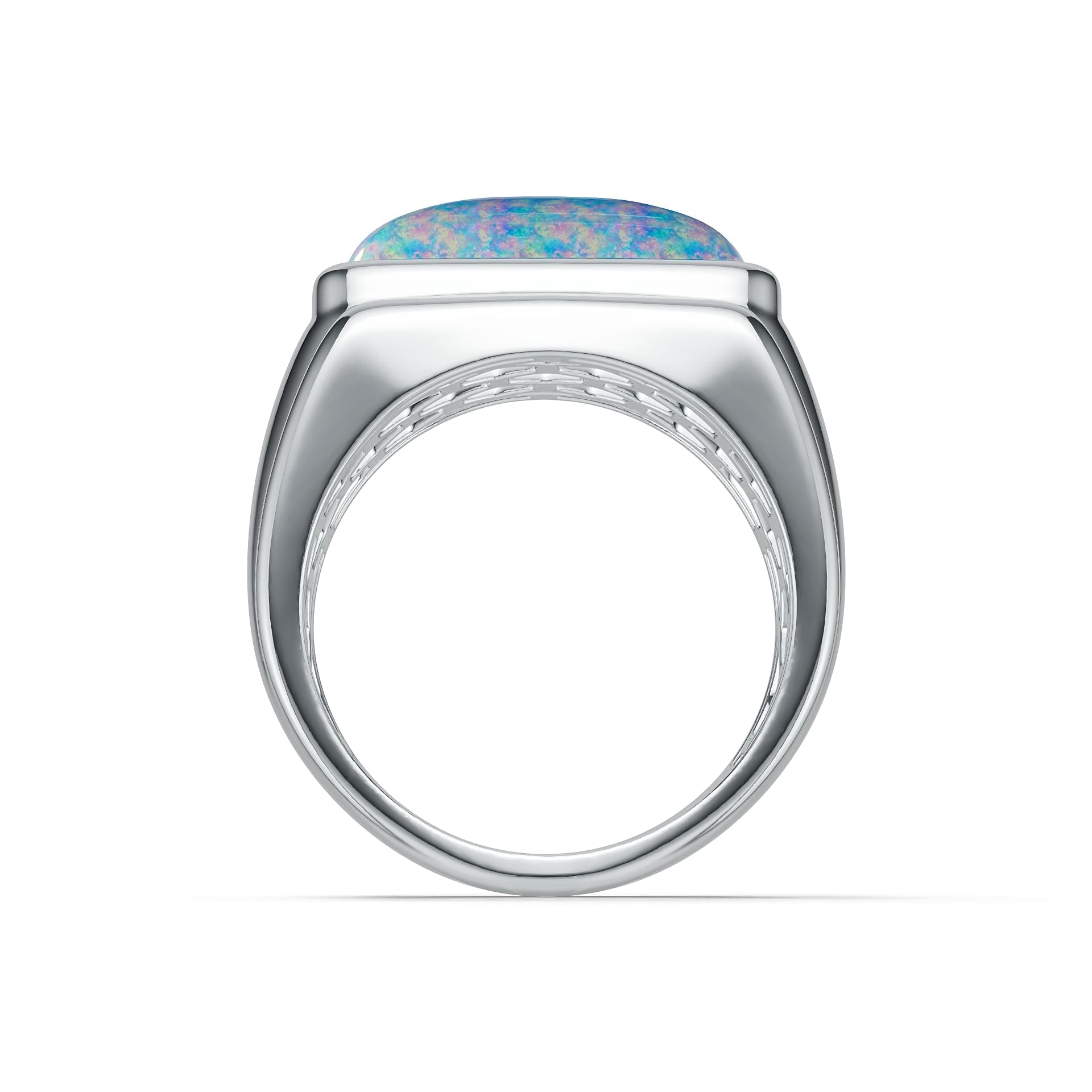 Men's Sterling Silver Semi Mount Ring Setting Oval Ov 15x11mm Syzjewelry