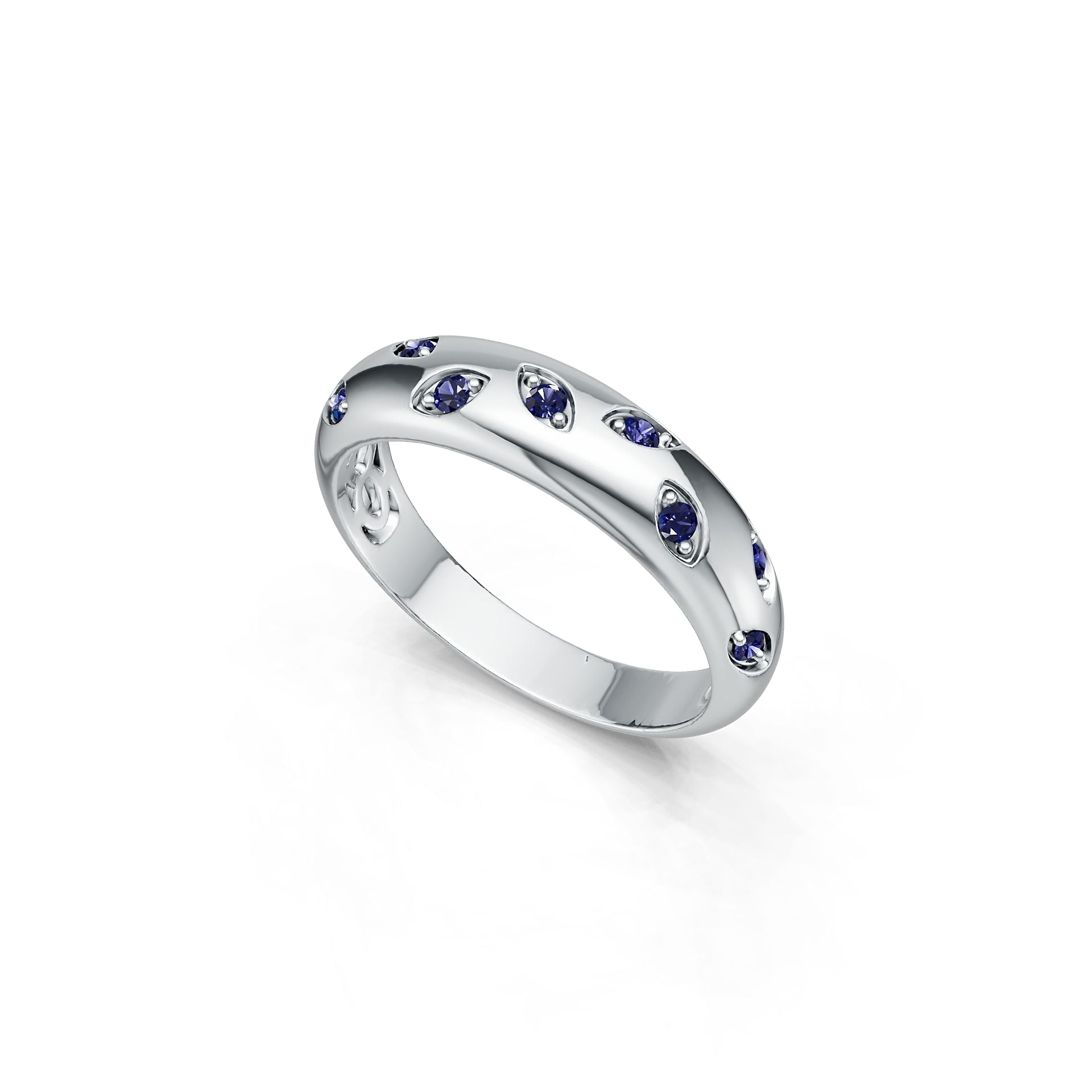 14K Gold Semi Mount Ring Setting Round Rd 4mm Diamond Accent Syzjewelry