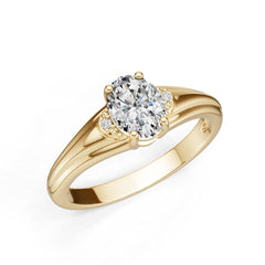 10K Gold Semi Mount Ring Setting Oval Ov 8x6mm Syz Jewelry