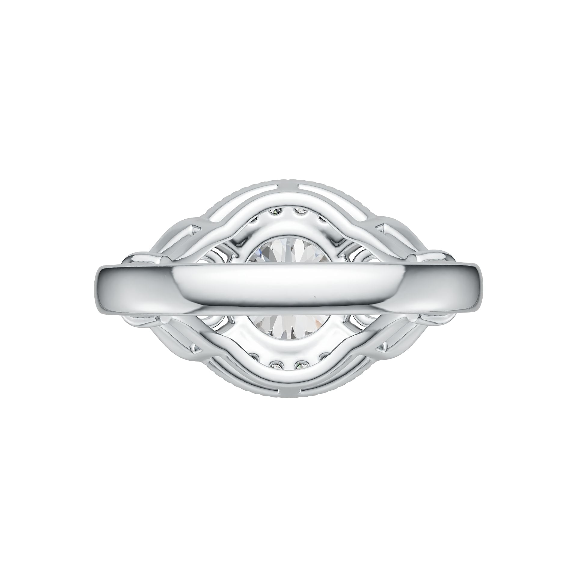 Sterling Silver Semi Mount Ring Setting Round RD 8x8mm DHJ