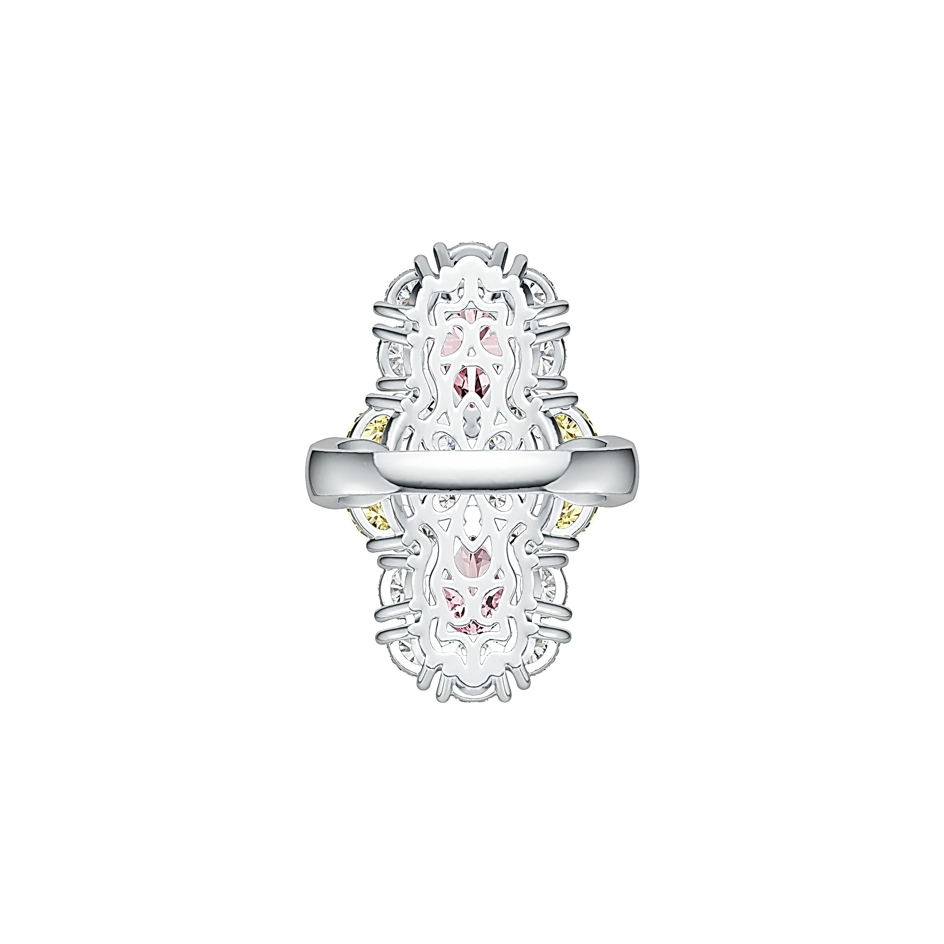 Sterling Silver Semi Mount Ring Setting Pear PE 9x6mm PE 5x3mm OV 4x3mm DHJ