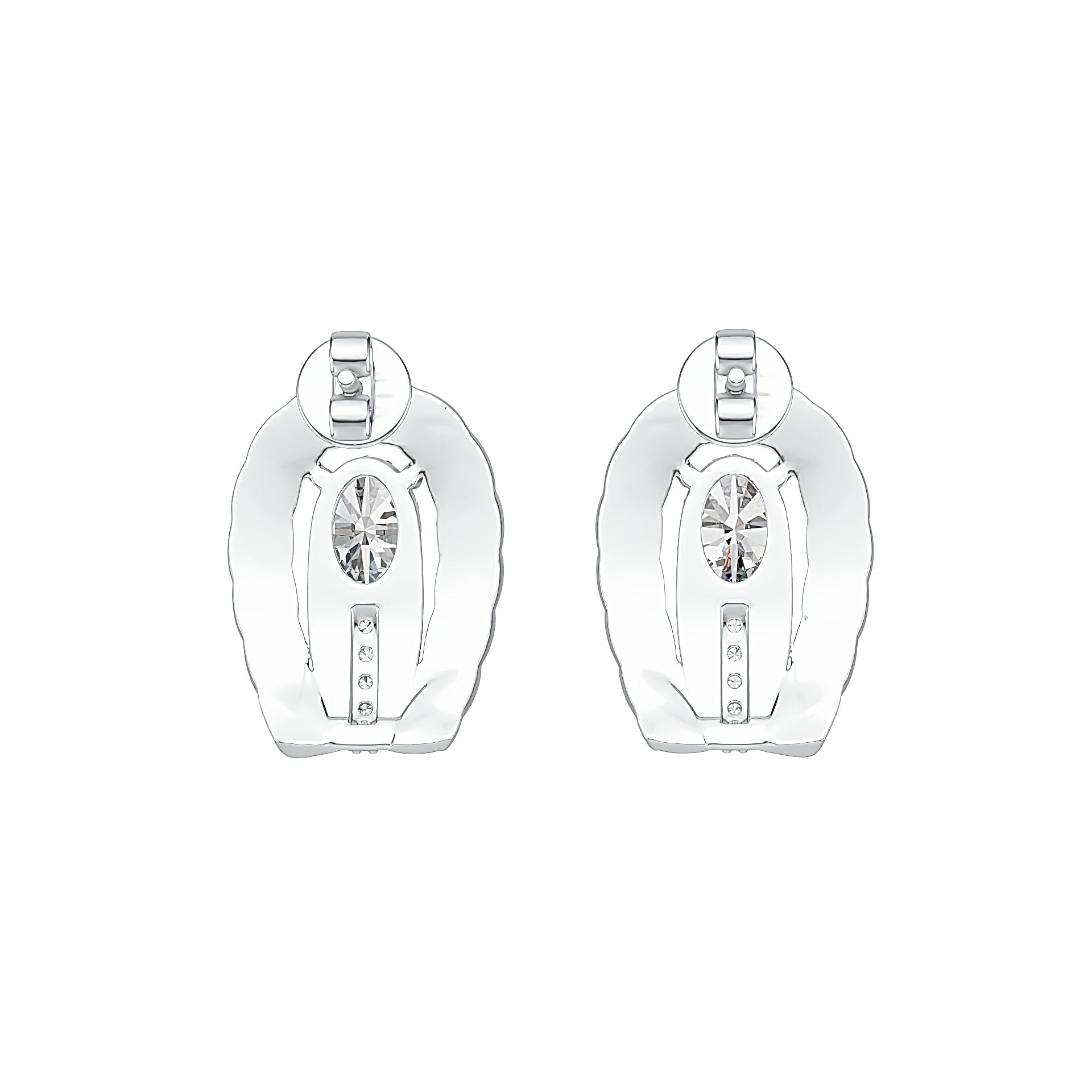 Sterling Silver Semi Mount Earrings Setting Oval OV 7x5mm Vintage Style Syzjewelry