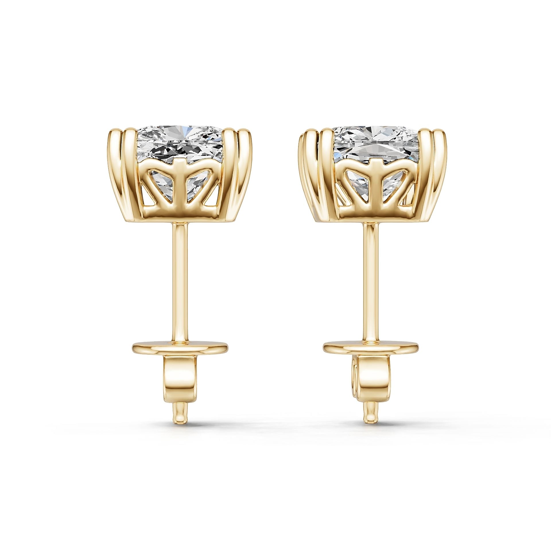 Sterling Silver Semi Mount Earrings Setting Cushion Cu 6x6mm DHJ