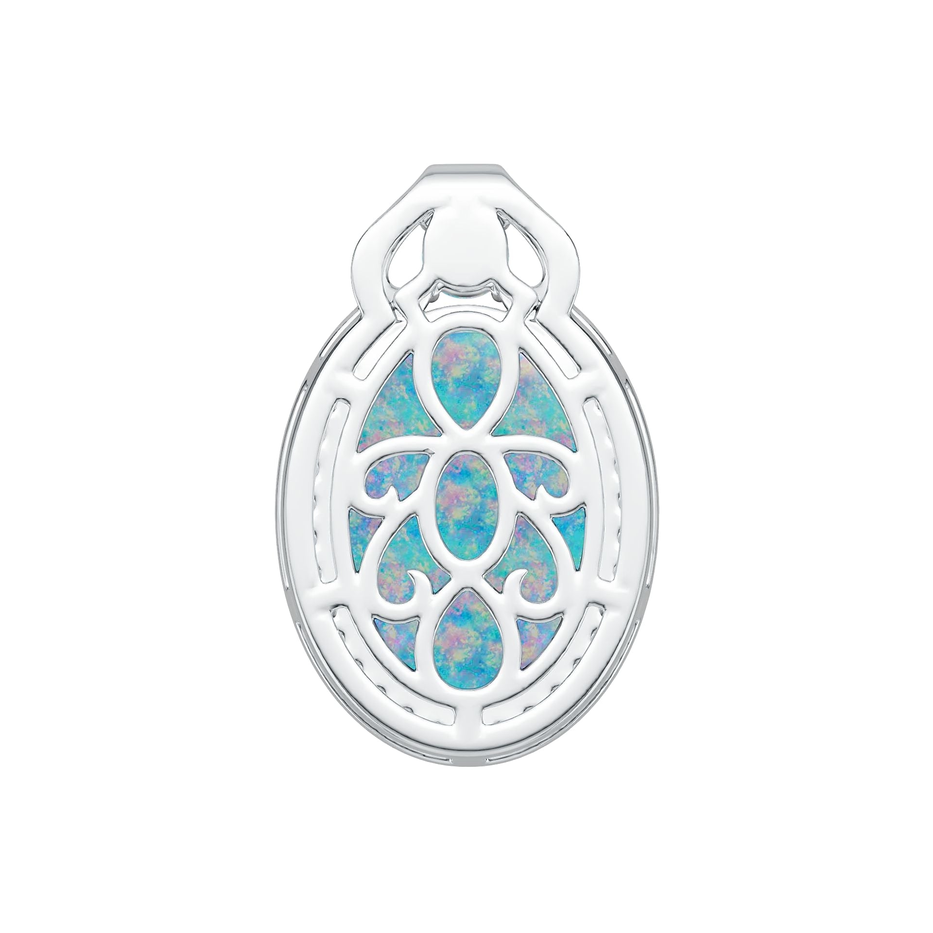 Sterling Silver Semi Mount Pendant Setting Oval OV 14X10mm DHJ