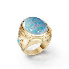 14K Gold Semi Mount Ring Setting Round Ro 21x16mm Syz Jewelry