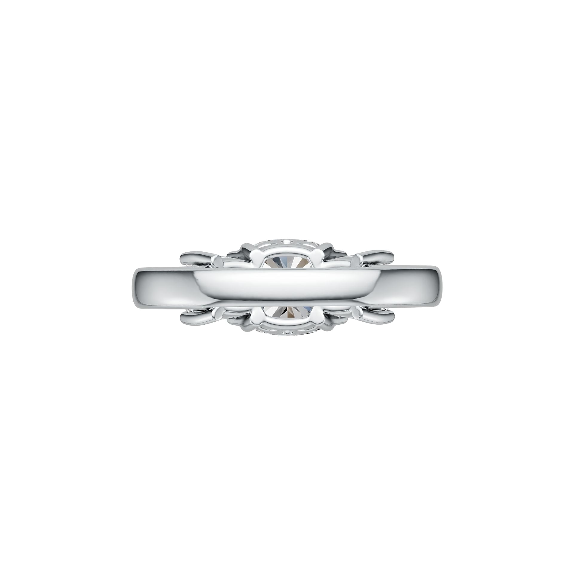 Sterling Silver Semi Mount Ring Setting Cushion CU 7.5X7.5mm DHJ