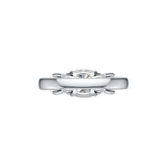 Sterling Silver Semi Mount Ring Setting Cushion CU 7.5X7.5mm DHJ
