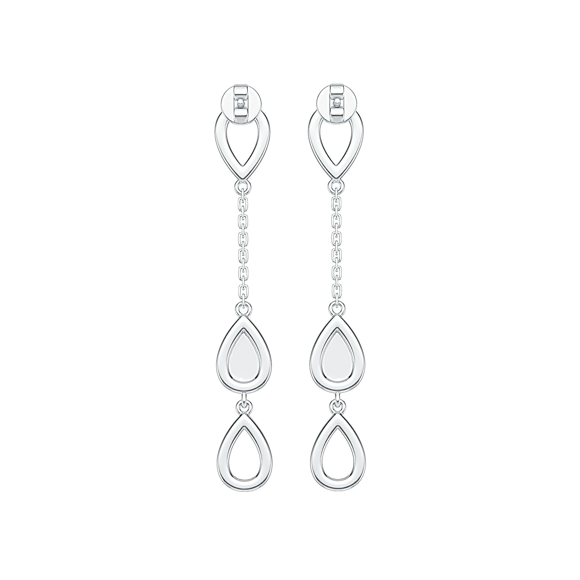 10K Gold Earrings Pear-Shaped Theme with or Moissanite Moissanite Accent DHJ