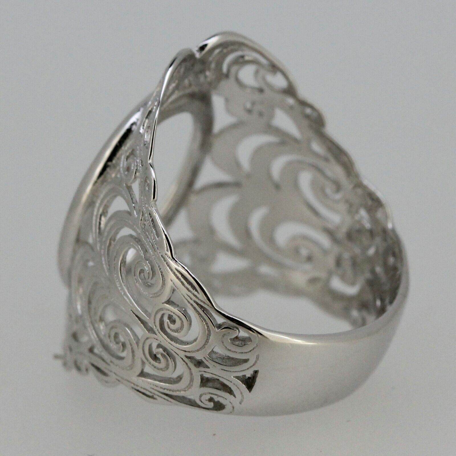 Platinum Semi Mount Ring Setting Oval OV 15x11mm Cabochon Filigree Syzjewelry