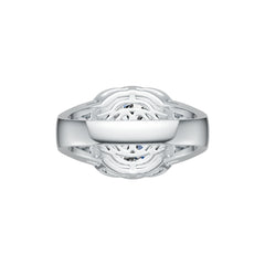 Sterling Silver Semi Mount Ring Setting Oval OV 12X10mm PE 6X4mm DHJ