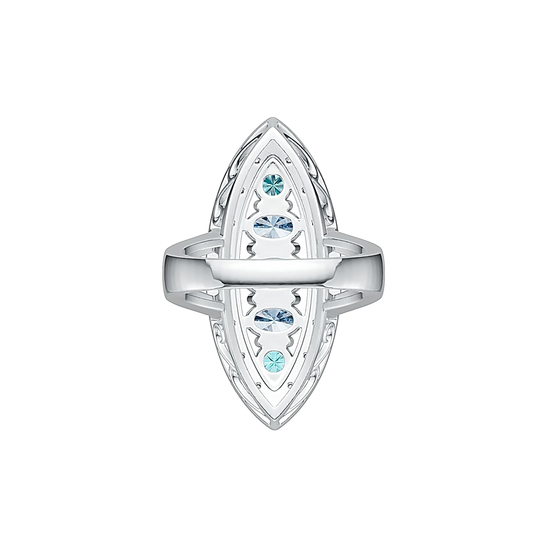 Sterling Silver Semi Mount Ring Setting Oval OV 7X5mm DHJ