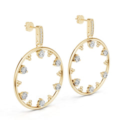 14K Gold Semi Mount Earrings Setting Round Ro 6x6mm Syz Jewelry
