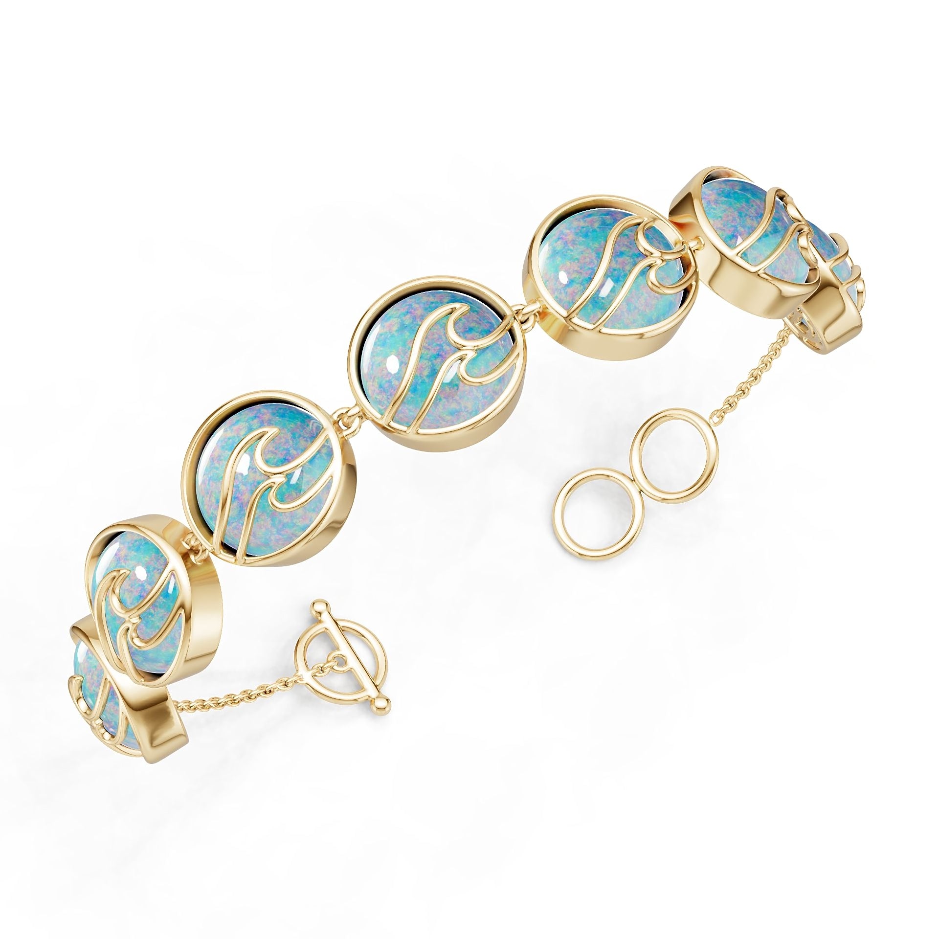 10K Gold Semi Mount Bracelet Setting Round Ro 13x13mm Syz Jewelry