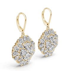 10K Gold Semi Mount Earrings Setting Trillion Tr 5x5mm Moissanite Accent Syz Jewelry
